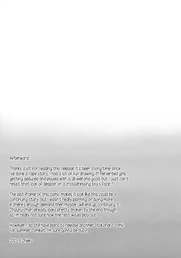 [Chieko] Josou Batsu Gemu | Crossdressing Punishment Game Fhentai - Page 16