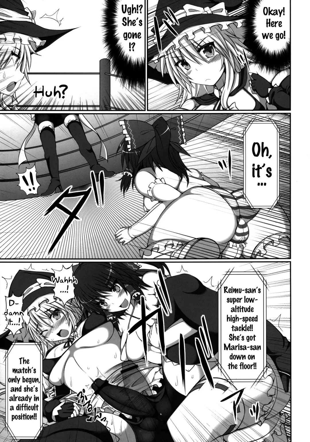 [Hisui] Gensoukyou Futanari Chinpo Wrestling - Reimu VS Marisa Fhentai.net - Page 10