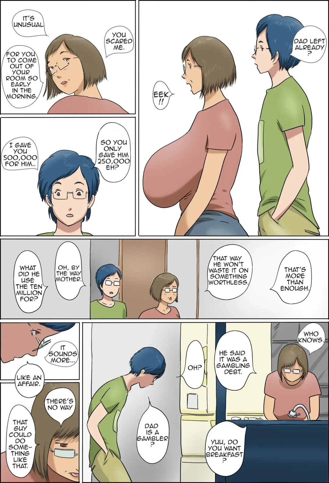 Haha to Musuko no Kazoku Seikatsu | Family Life of Mother and Son Fhentai - Page 9